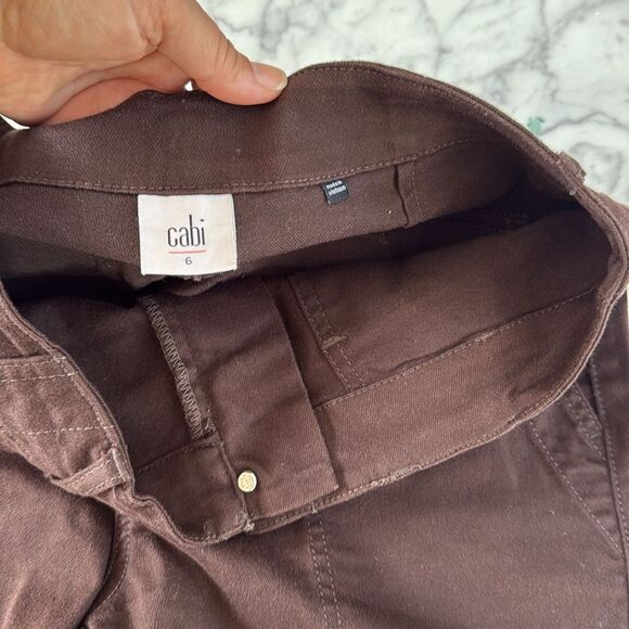 Cabi | The Compass Pant brown Zipper Ankle Sz 6 - Picture 6 of 7